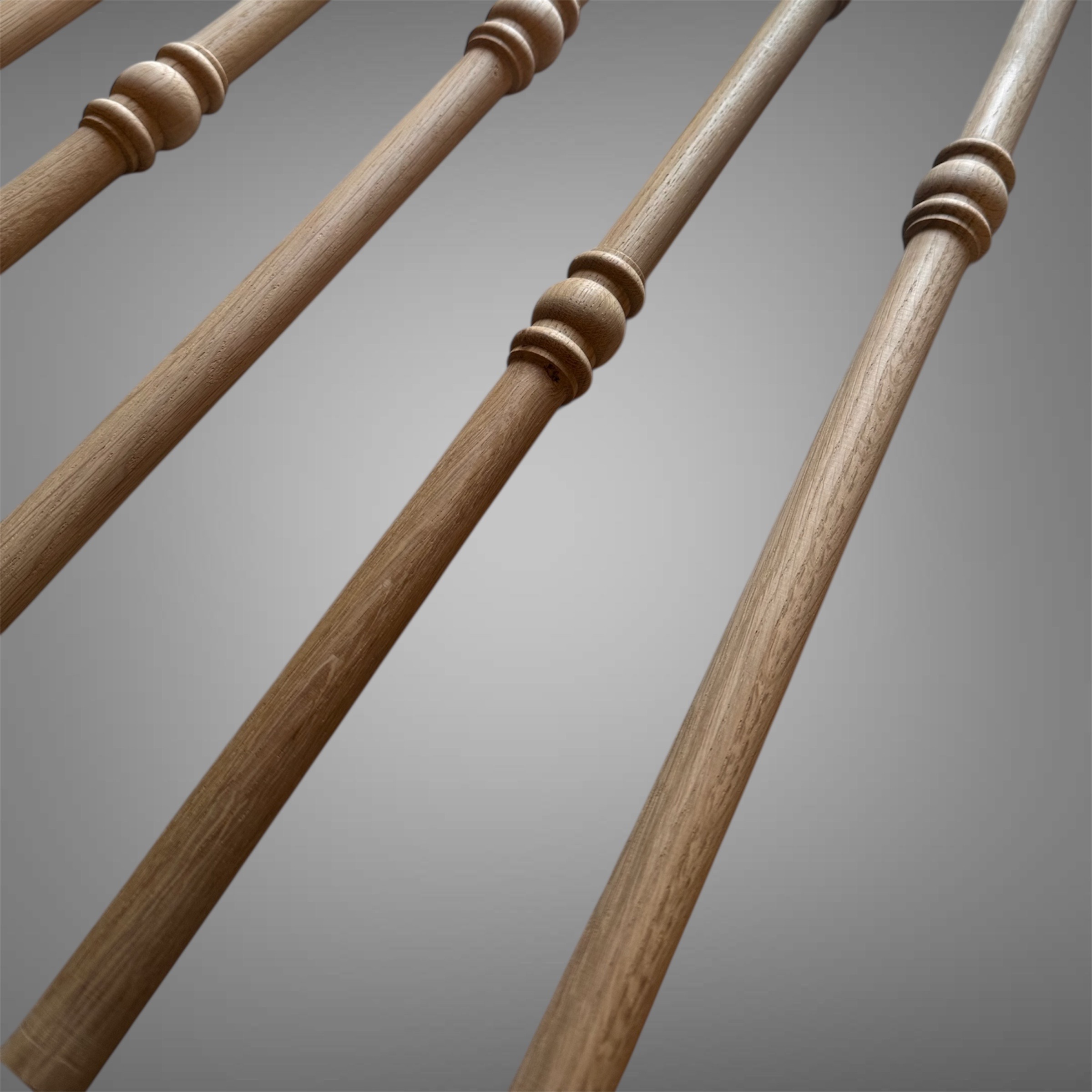 a painted newel post